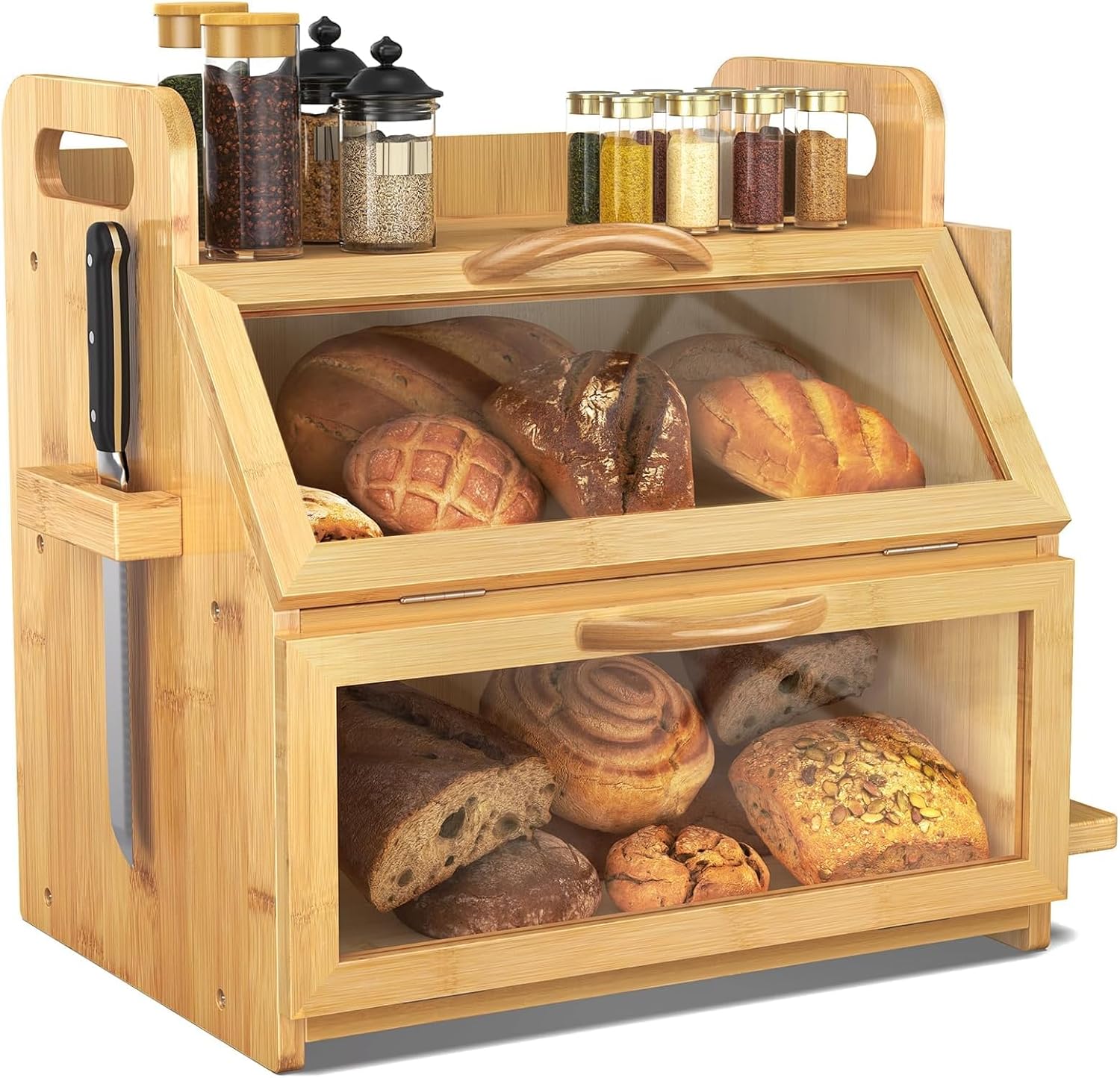 BAMBANG Extra Large Bread Box for Fresh Homemade Bread Storage