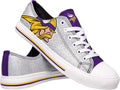 Women's Glitter Low Top Canvas Sneakers Dallas Cowboys - Silver