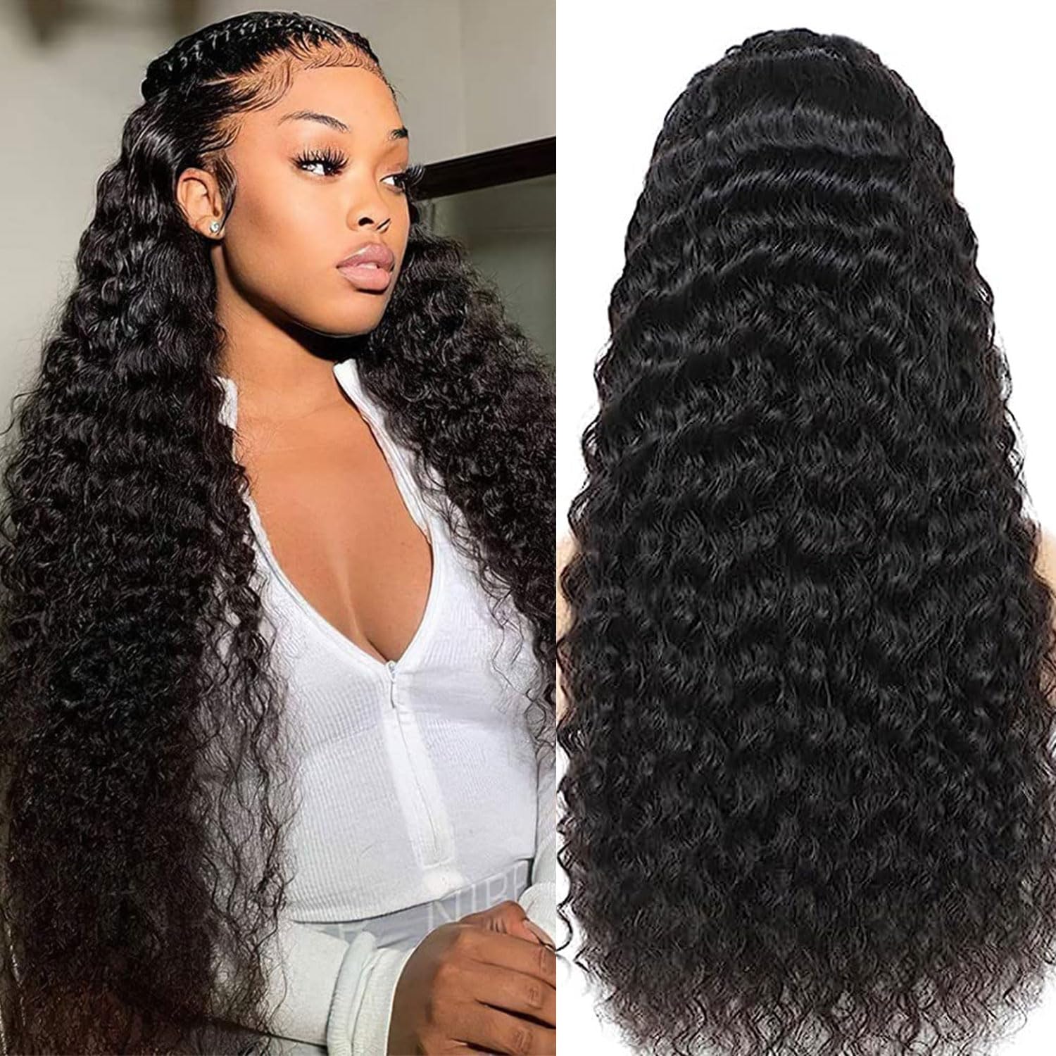 13x6 Deep Wave Lace Front Wigs for Women - 30inch Soft Hair