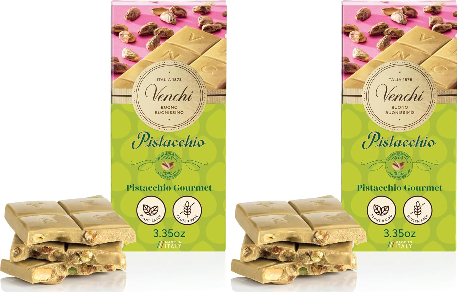 Pistachio Gourmet Chocolate Bar - White Chocolate Delight