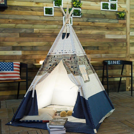 Portable Kids Teepee Tent - Indoor Outdoor Fun!