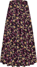 NASHALYLY Women's Chiffon High Waist Pleated A-Line Maxi Skirt - Flowy