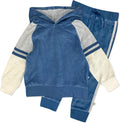 HonestBaby Velour Pullover Hoodie and Jogger Set - Soft Organic Cotton
