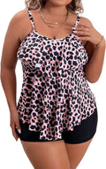 Plus Size Tankini Swimsuit Two Piece Set - Tummy Control Ruffle Sets