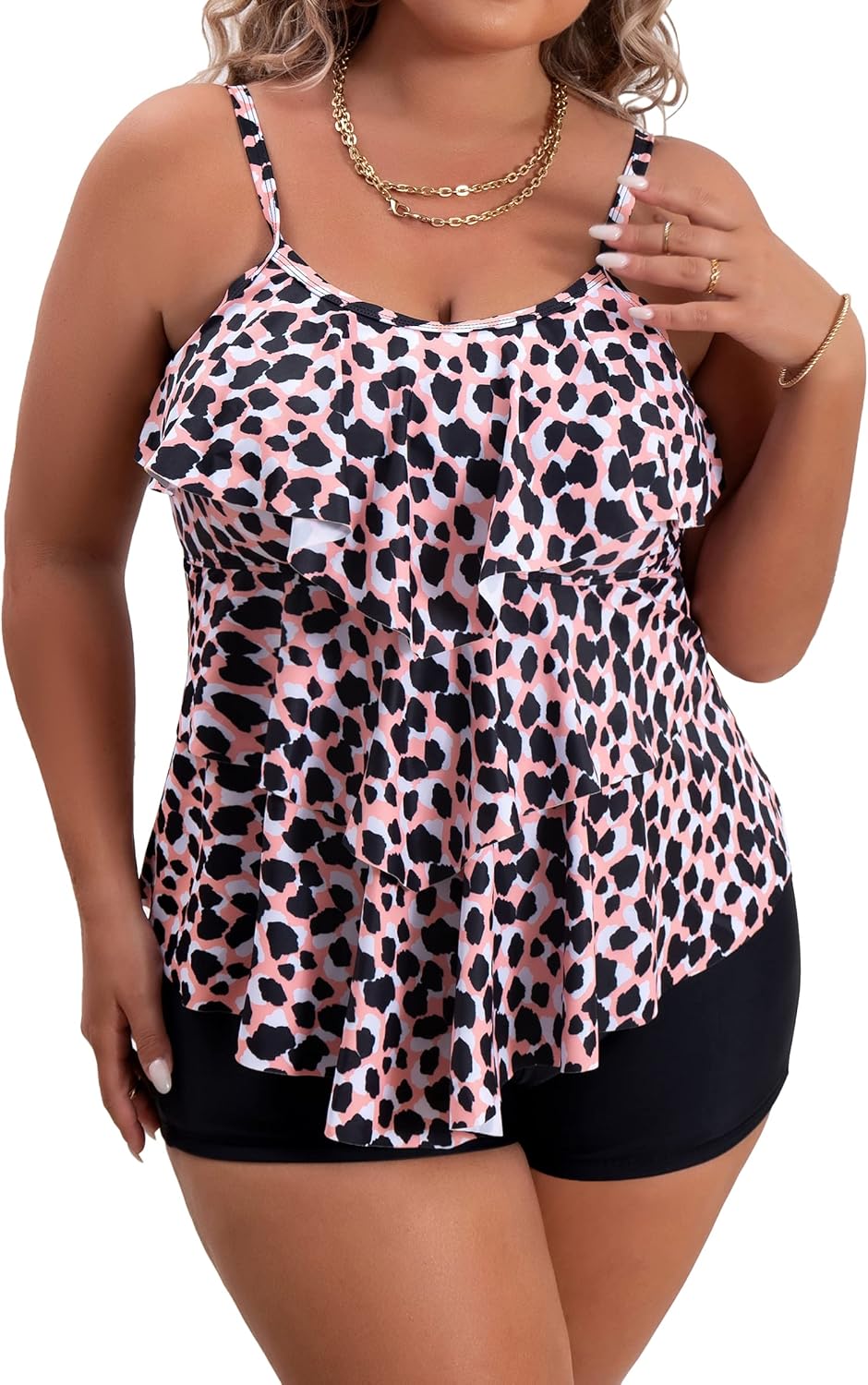 Plus Size Tankini Swimsuits for Women with Tummy Control