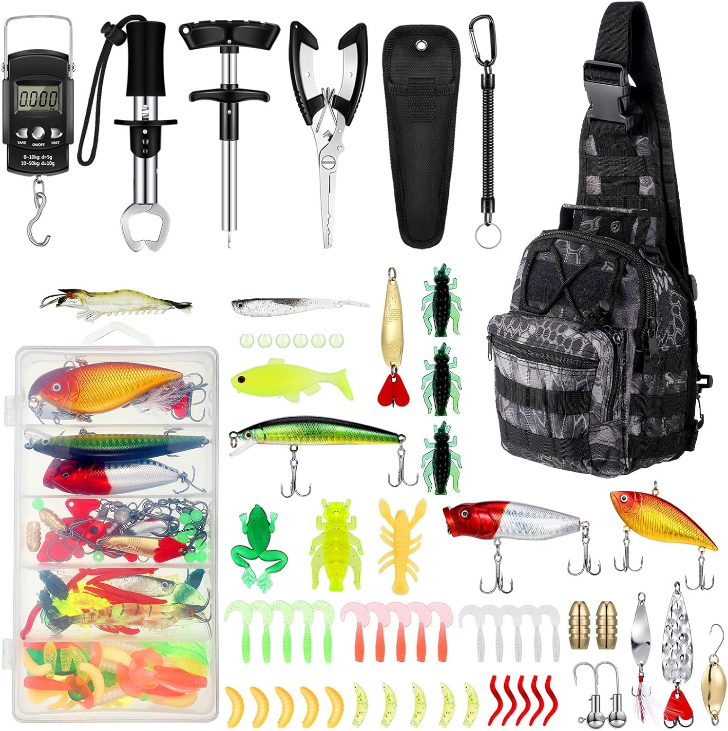 Sosation 134 Pcs Fishing Tool Kit for Men - Complete Gear Set
