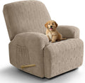 Recliner Chair Cover 4-Piece Stretch Slipcover - Secure Fit & Pockets