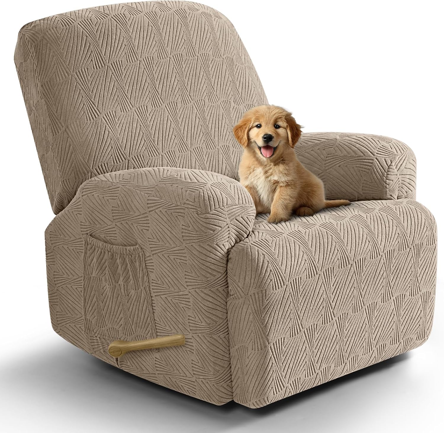 VANSOFY Recliner Chair Covers - 4-Piece Stretch Protector Set