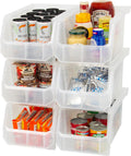 Plastic Containers for Organizing and Storage Bins - Stackable Large