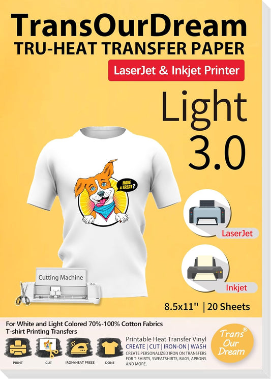 Printable HTV Transfer Paper for T-Shirts