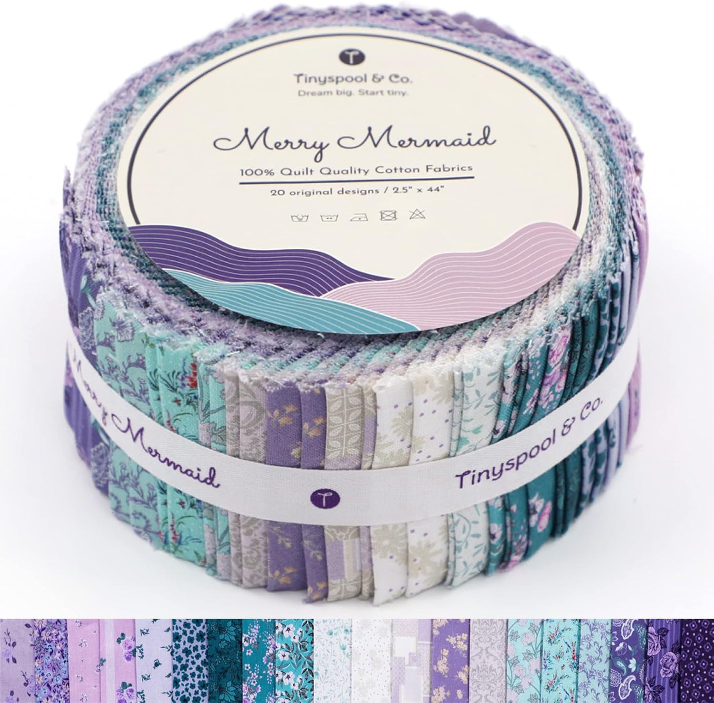 Tinyspool Jelly Roll Fabric Strips for Quilting and Crafting
