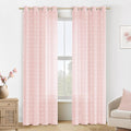 Blush Pink Curtains 2 Panels Sheer White and Dusty Pink Curtains
