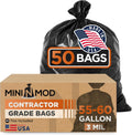 Contractor Garbage Bags 55 Gallon Heavy Duty - Tough 3 Mil
