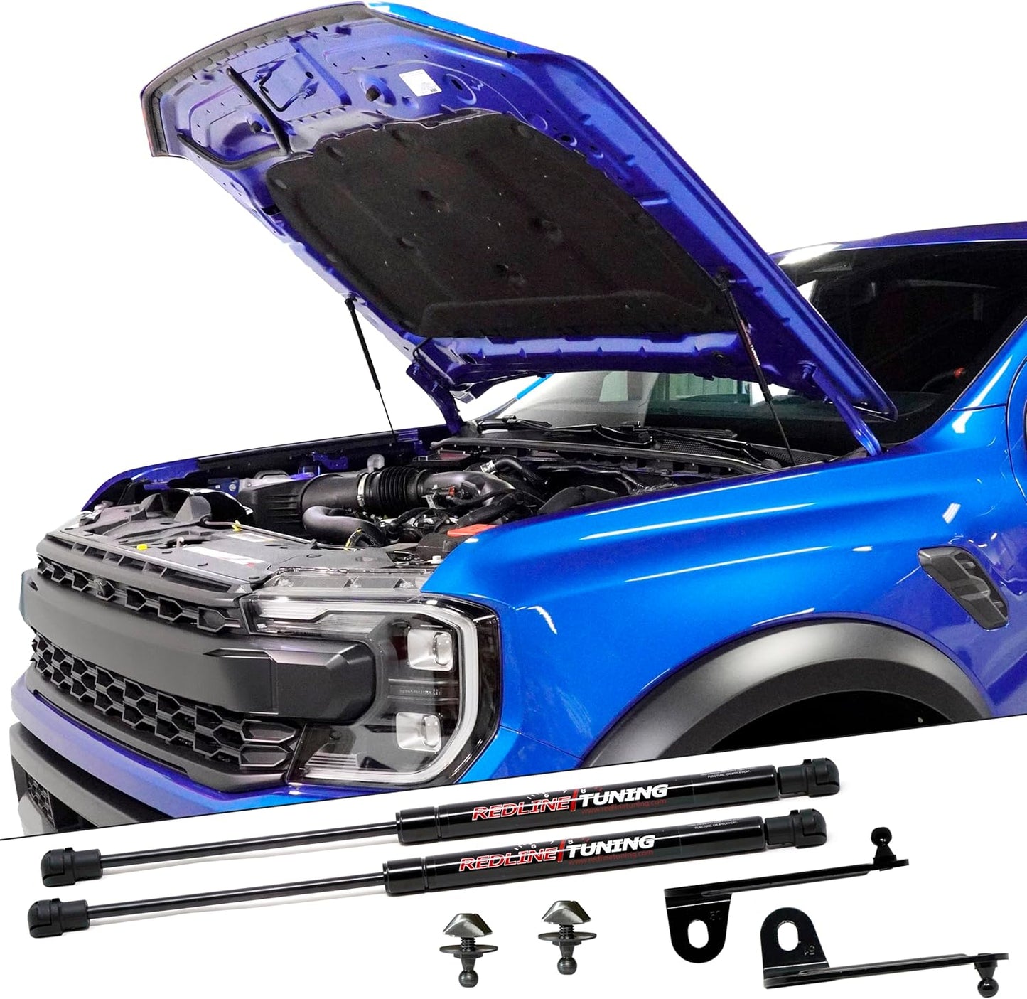 Hood QuickLIFT Plus System for Ford Ranger 2024+ by Redline Tuning