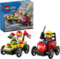 LEGO City Pizza vs. Fire Truck Race Car Pack Toy - Fun Racing Build