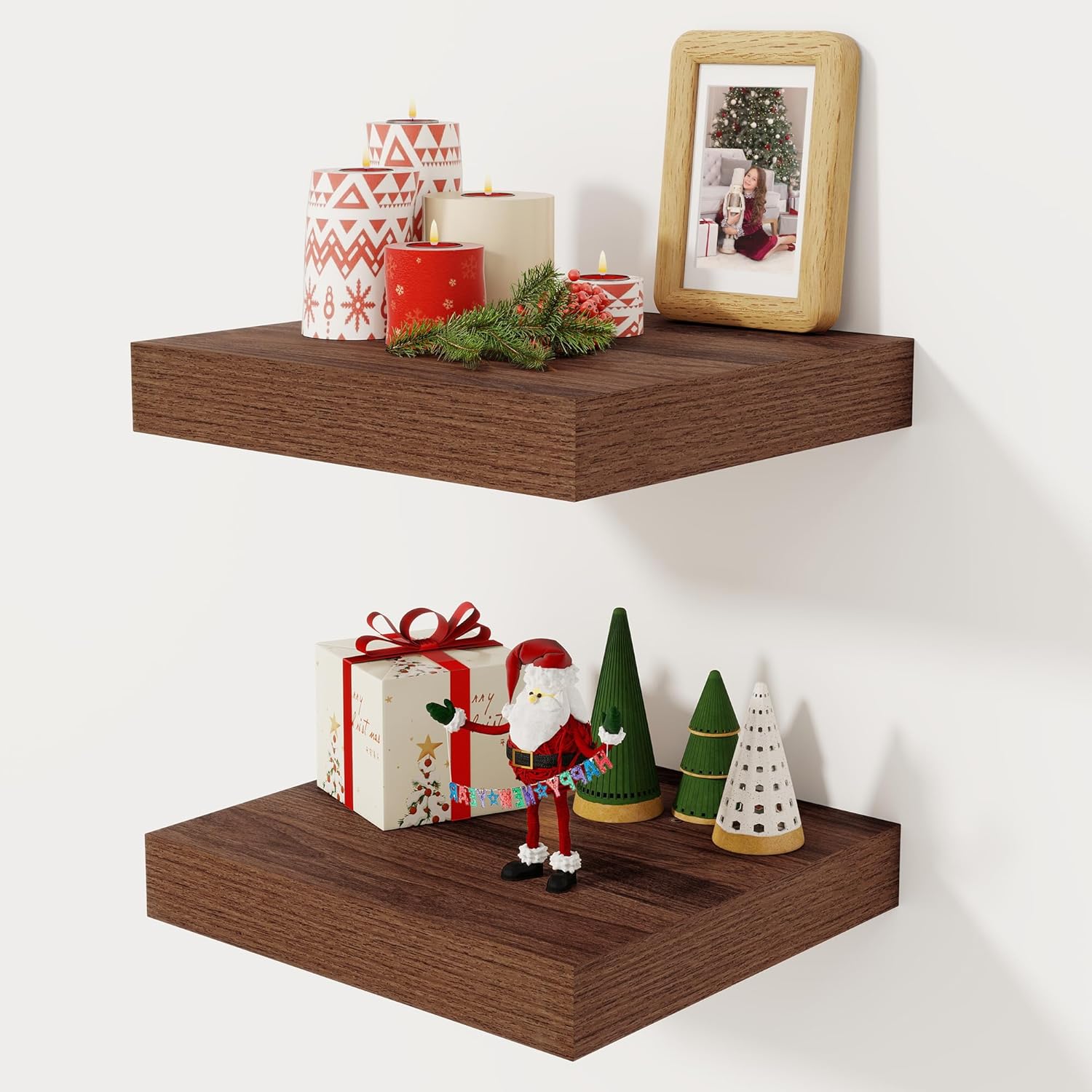 Rustic 12 Inch Floating Shelf Set for Stylish Home Decor