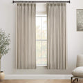 Linen Pinch Pleated Curtains 72 Inch Length for Living Room