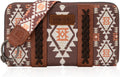 Wrangler Wallet Purse for Women Western Aztec Wristlet - Slim Clutch
