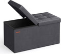 30 in Storage Ottoman Bench with Flipping Lid - Foldable Storage
