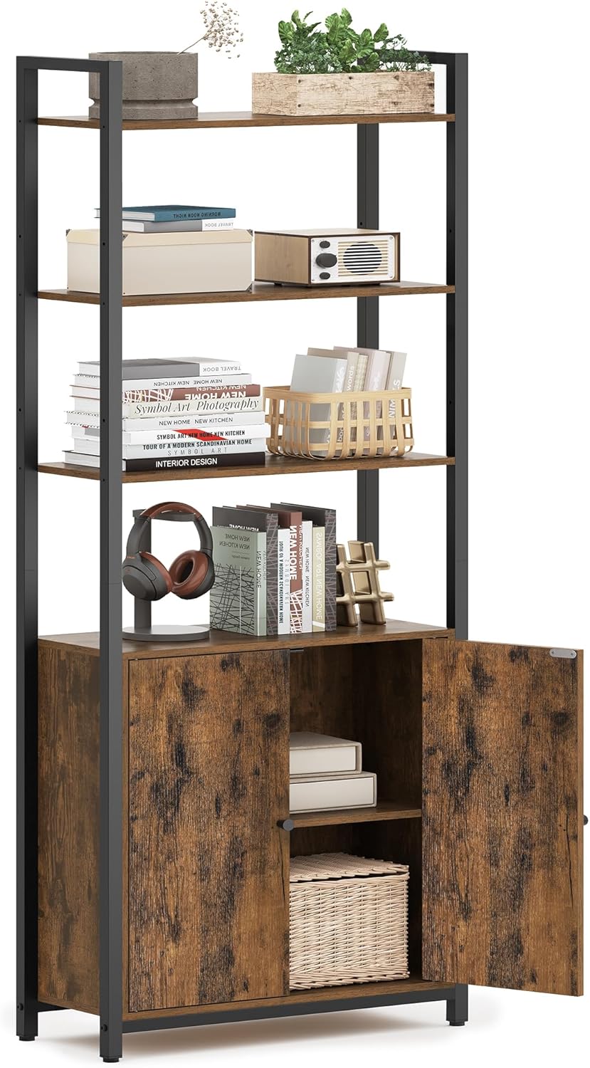 VASAGLE 6-Tier Bookshelf with Adjustable Shelves for Storage