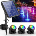 Solar Pond Lights RGB Multi-Color Underwater Lights - 3 Headlamp Set