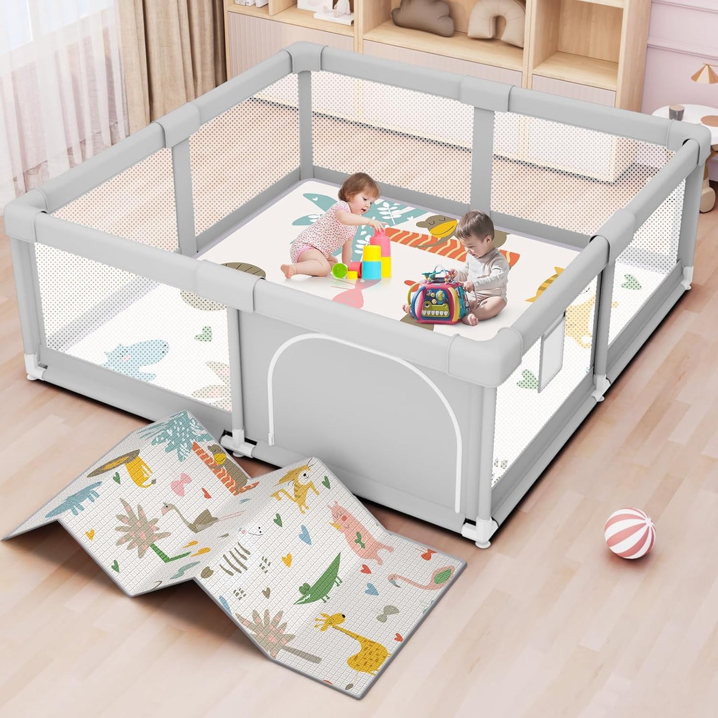 Sturdy 50x50 Baby Playpen - Indoor & Outdoor Fun!