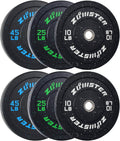 160 lb Bumper Plate Set with Steel Insert - High Bounce Rubber