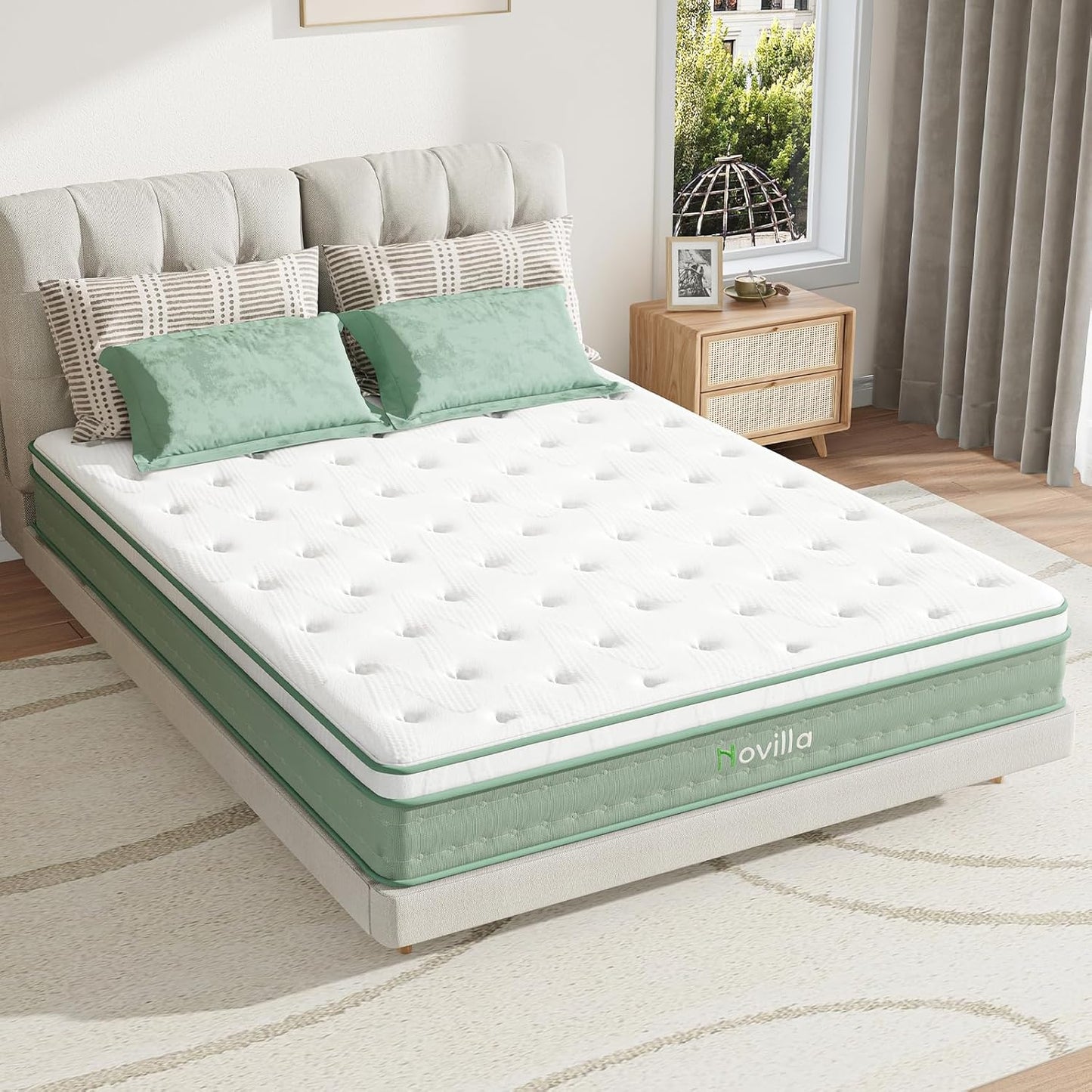 Novilla Twin Mattress - 10 Inch Hybrid Pillow Top Comfort