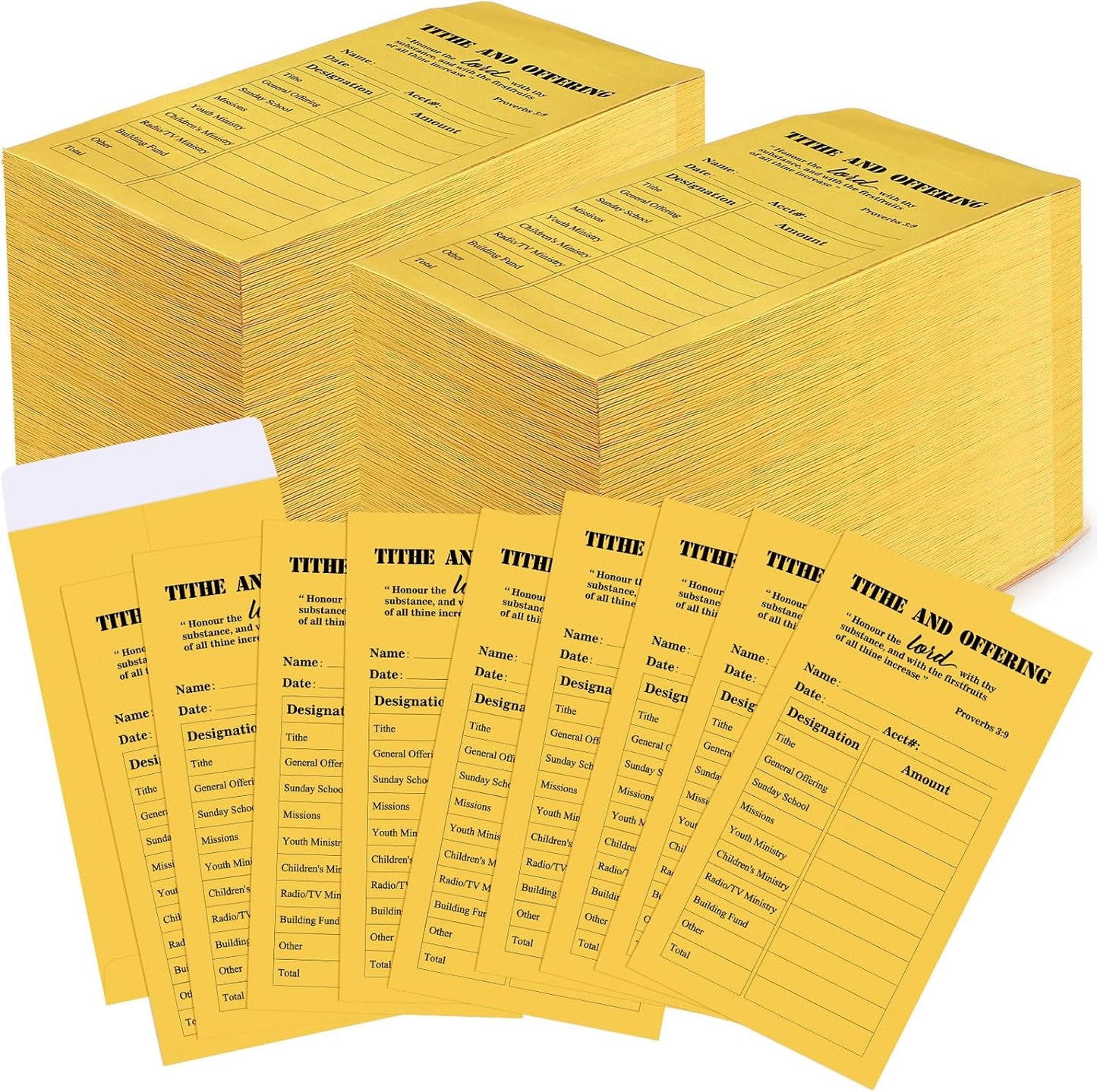 1000 Pcs Tithes and Offering Envelopes for Church Donations