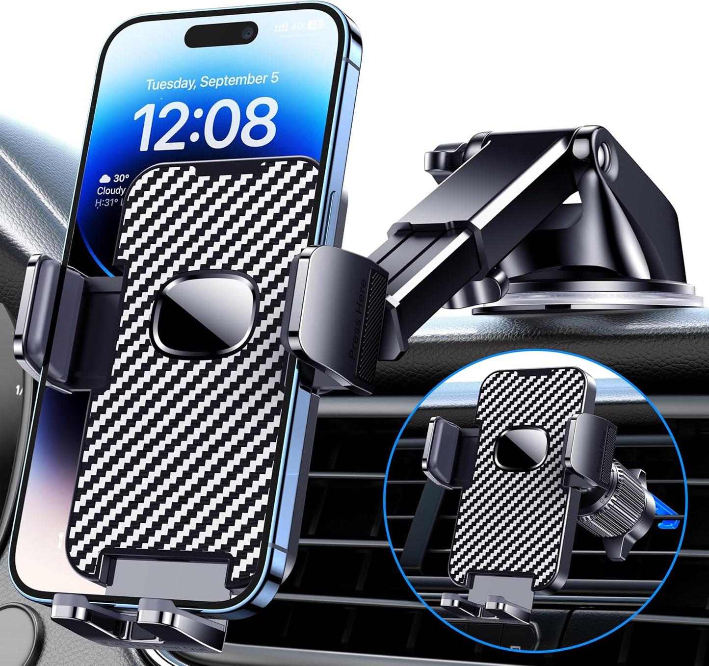 GUWEZ Car Phone Mount: Strong Suction Power!