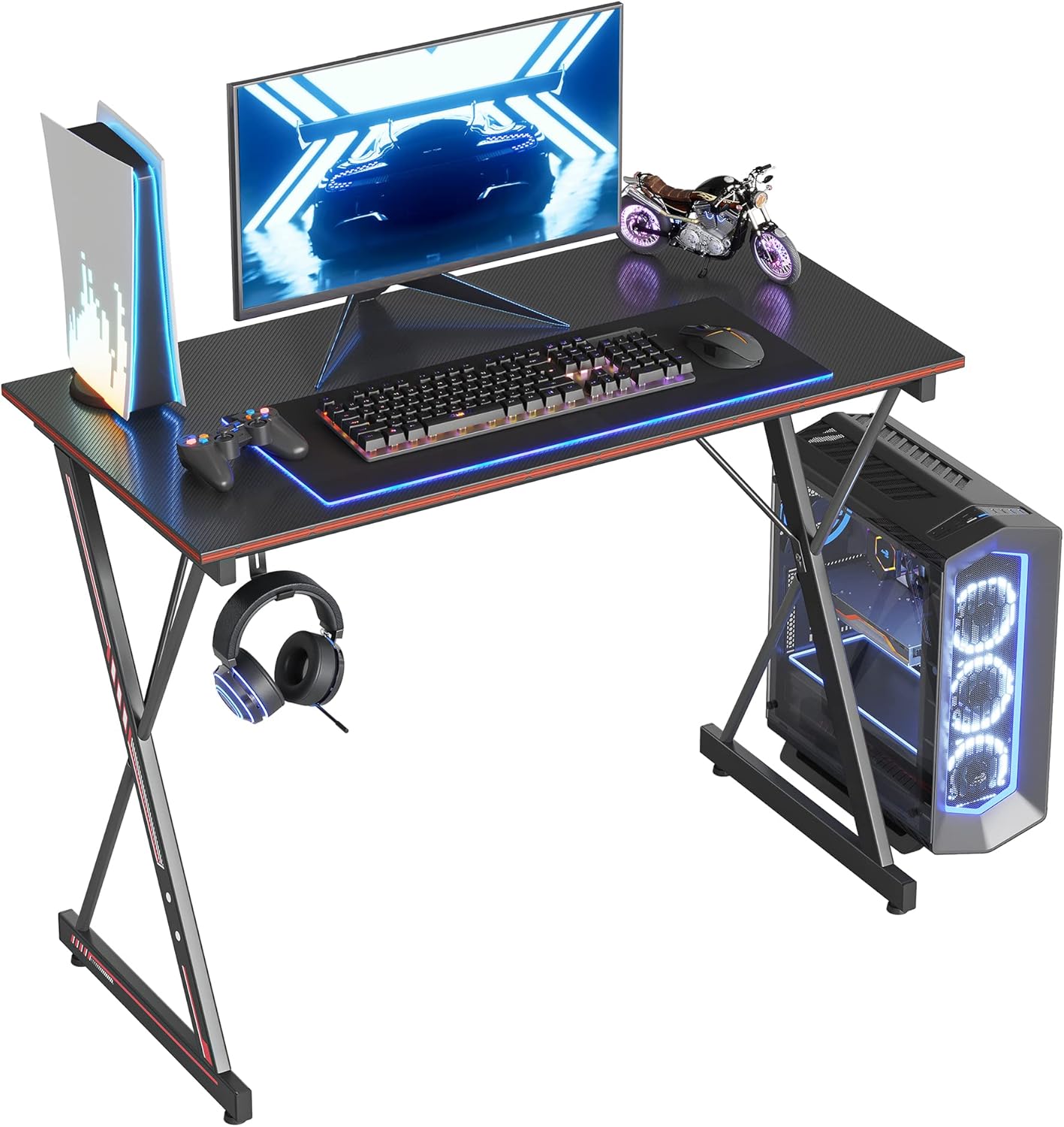 CubiCubi Gaming Desk 40 Inch PC Computer Desk for Gamers