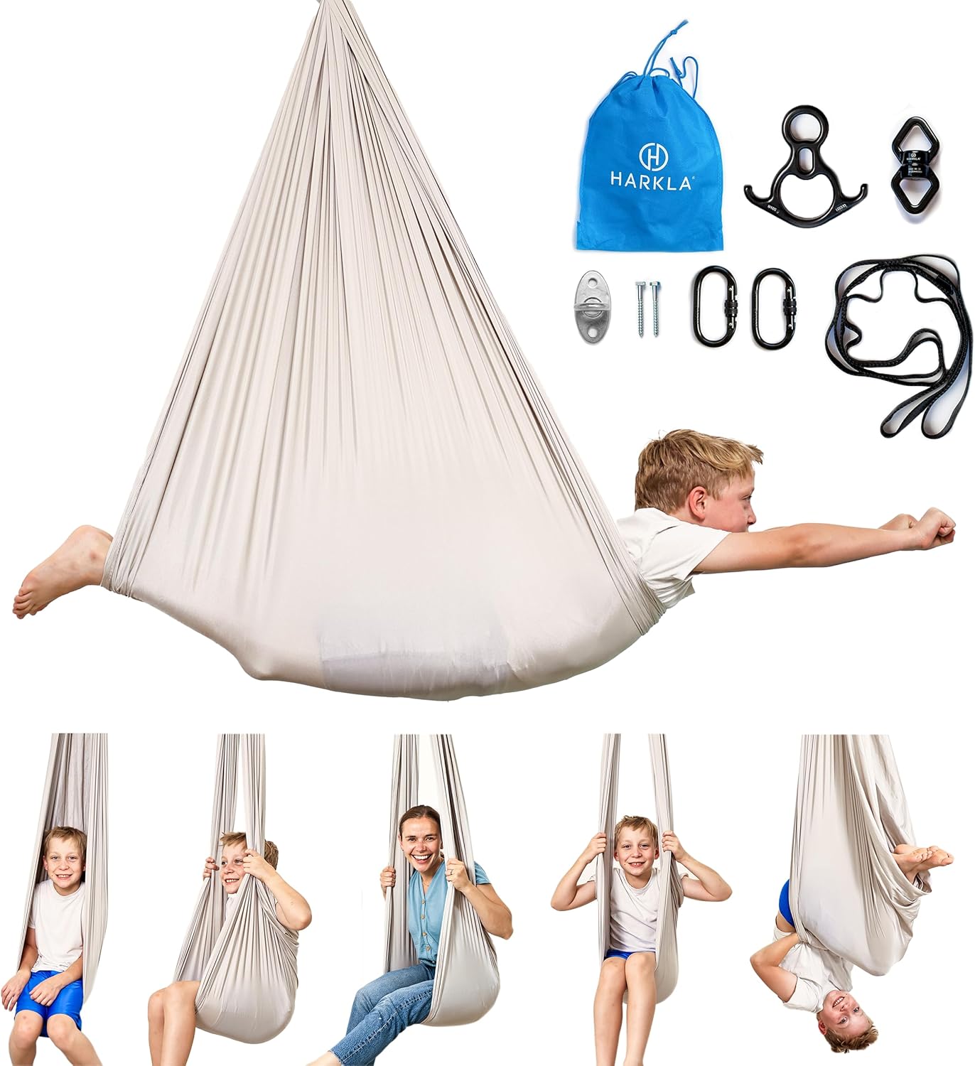 Harkla Sensory Swing for Kids & Adults - Hug-Like Calming Effect