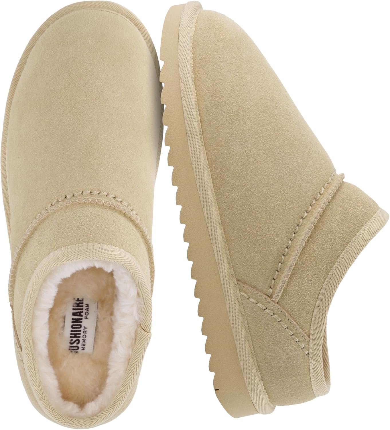 CUSHIONAIRE Hilo-3 Cozy Suede Womens Slippers for Comfort
