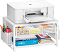 Marbrasse Wood Printer Stand for Desk - 2-Tier Organizer