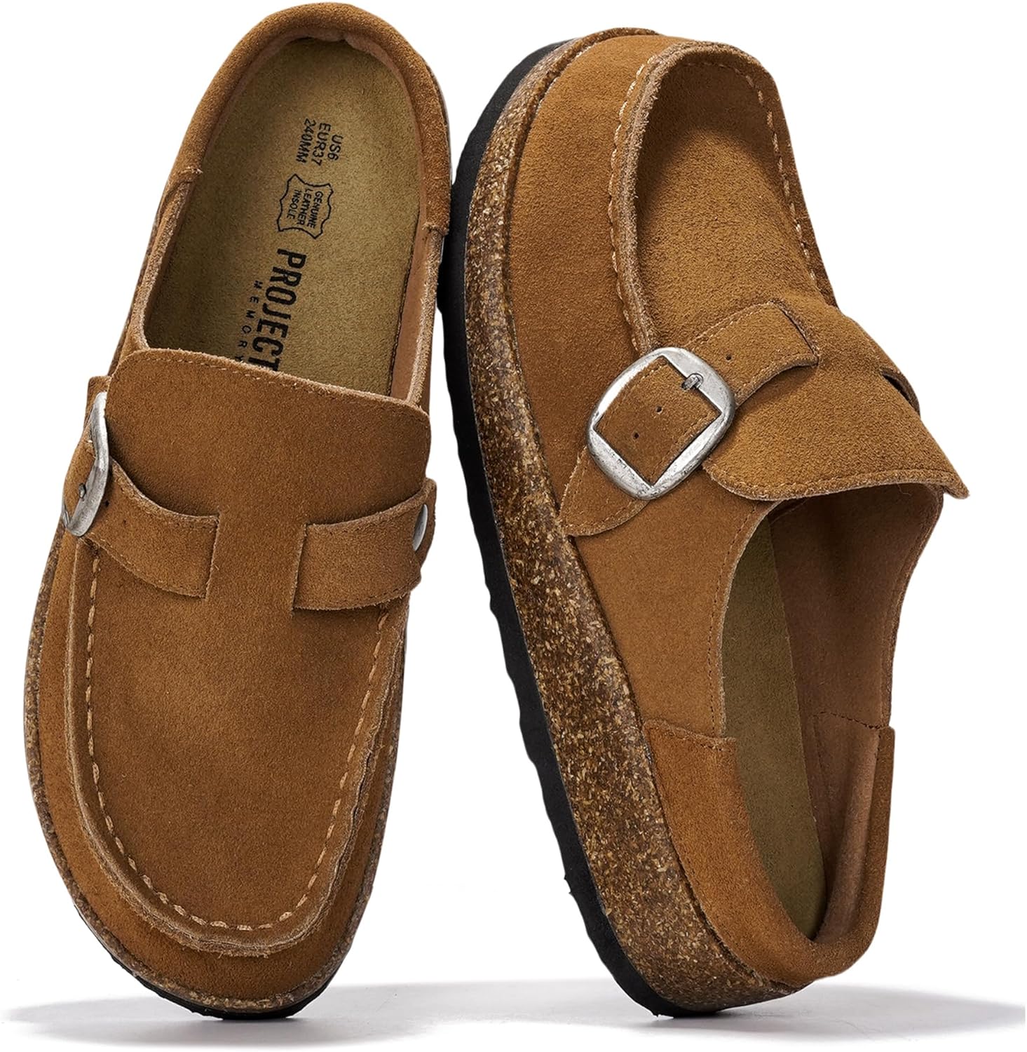 Project Cloud Genuine Leather Clogs for Women - Comfortable Mules