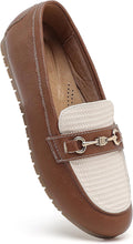 Women's Wide Loafers Cute Dressy Slip Ons - Comfort Memory Foam
