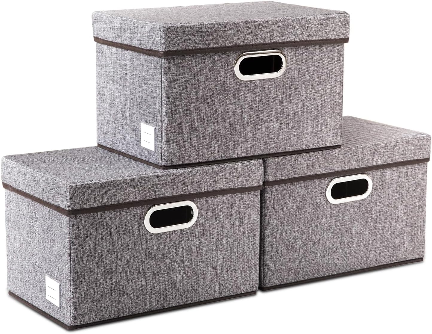 PRANDOM Foldable Storage Boxes with Lids for Home and Office