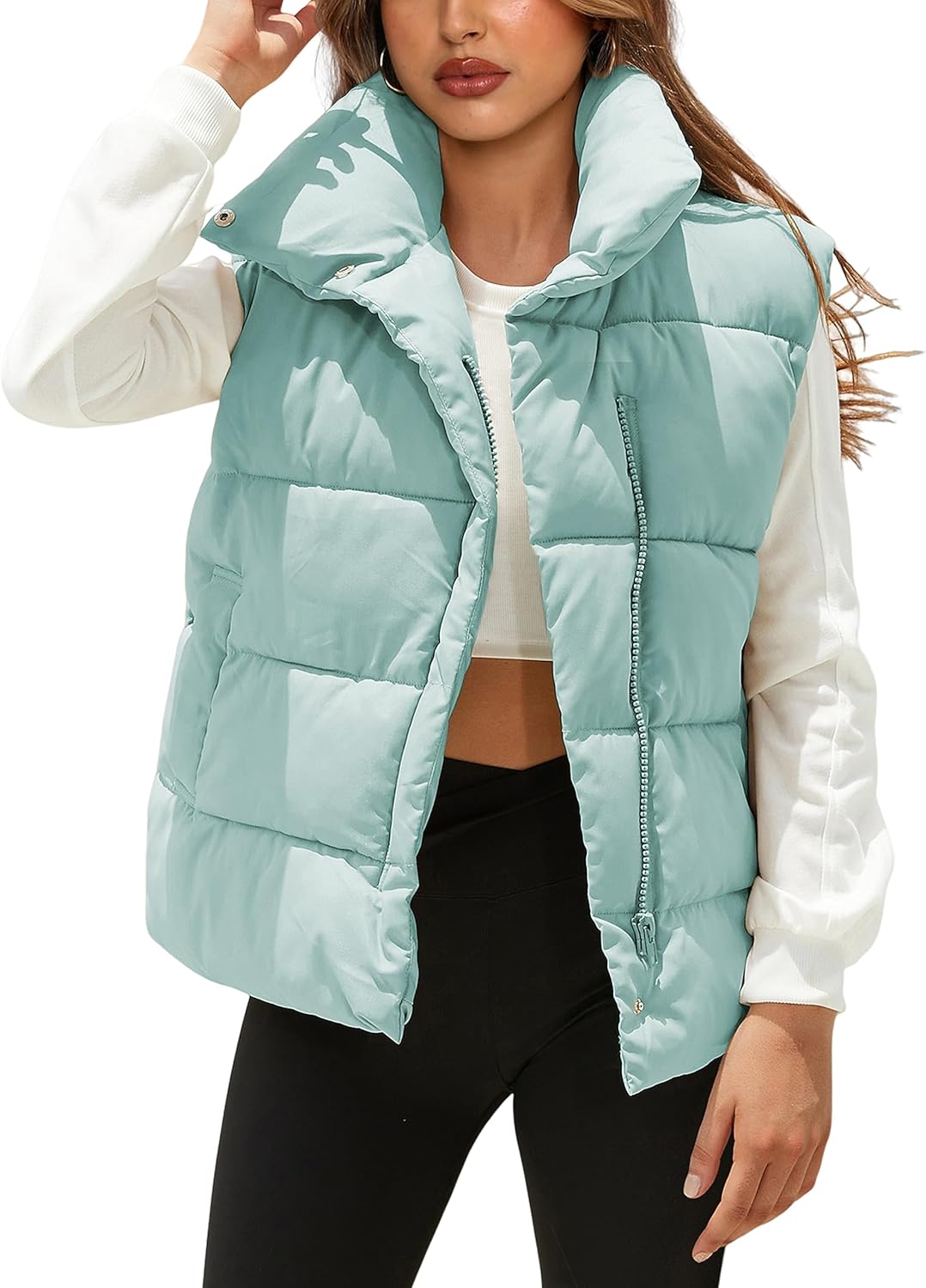 Himosyber Womens Puffer Vest: Lightweight Casual Winter Jacket
