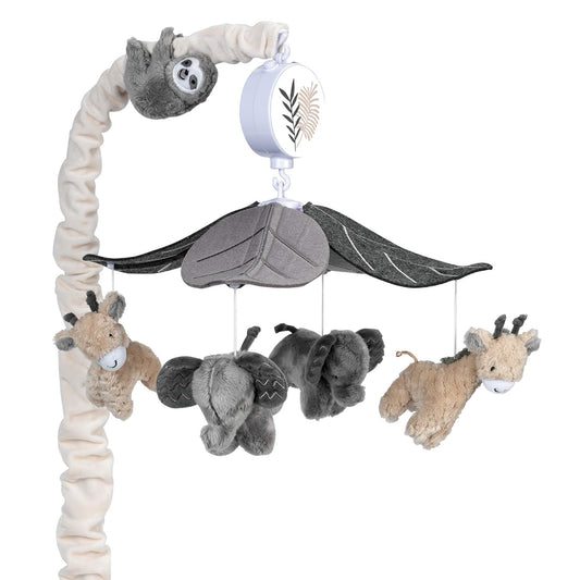 Lambs & Ivy Baby Jungle Animals Musical Crib Mobile Soother Toy