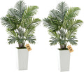 Artificial Areca Palms 4 ft 2 Pack - Realistic Faux Palm Trees