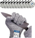 Cut Resistant Gloves Level 5 Protection - 12 Pairs Large