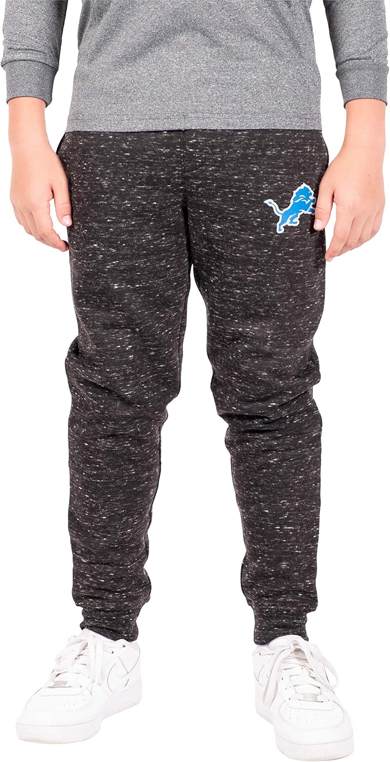 Ultra Game NFL Black Snow Fleece Jogger Sweatpants for Comfort
