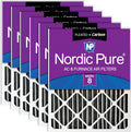 Nordic Pure 20x20x4 Pleated Plus Carbon Air Filters MERV 8 - 6 Pack