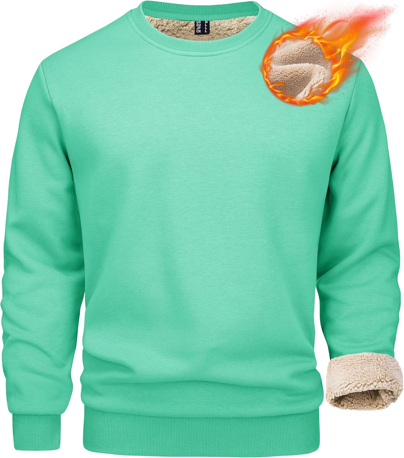 MAGCOMSEN Men's Sherpa Lined Sweatshirts for Winter Comfort