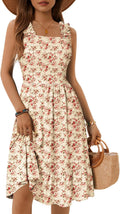 ZABERRY Women's Floral Print Midi Dress for Summer Style