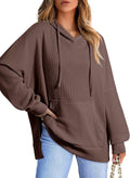 Oversized Hoodies for Women Waffle Knit Tunic - Comfy Everyday Layer