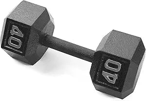 CAP Barbell Black Cast Iron Hex Dumbbell for Versatile Workouts