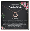 Personalized Confirmation Gifts for Girls Heart Necklace - Adjustable