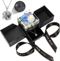 2 Preserved Real Rose Double Necklace Set - Timeless LED Keepsake