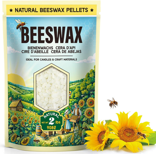 Premium Beeswax Pellets for Candle Making - Ideal for All DIY Projects!